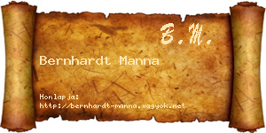 Bernhardt Manna névjegykártya
